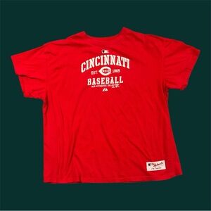 Authentic Majestic Cincinnati Red 100% Cotton 4XL Graphic TShirt